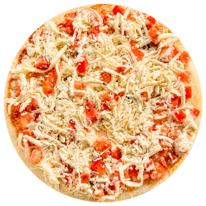 Pizza média HUGZ de 25 cm, vista de cima